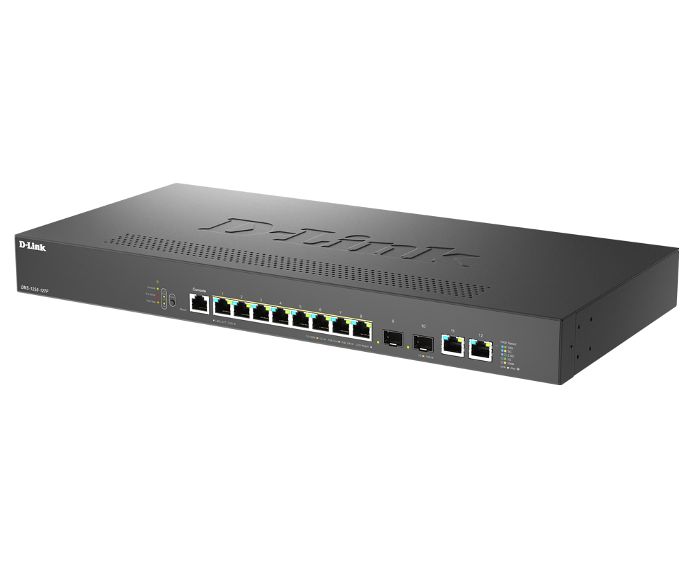 D-Link DMS-1250-12TP/E netwerk-switch Managed 2.5G Ethernet (100/1000/2500) Power over Ethernet (PoE) Zwart - Afbeelding 3