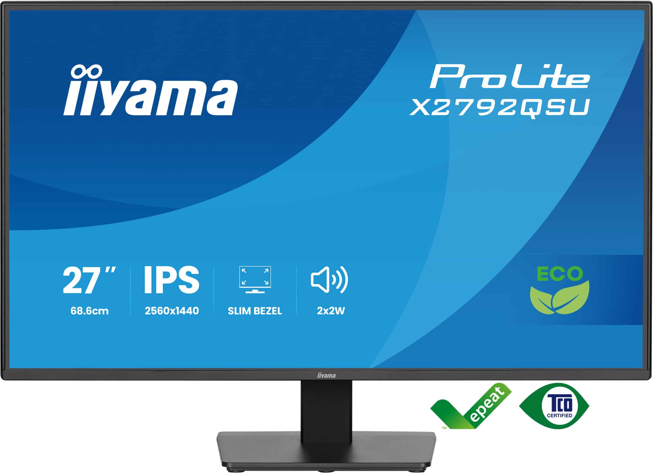 iiyama ProLite X2792QSU-B1 computer monitor 68,6 cm (27") 2560 x 1440 Pixels Quad HD LED Zwart - Afbeelding 2