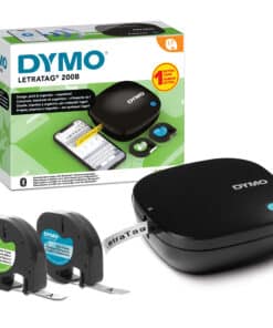DYMO LetraTag 200B-labelmaker met bluetooth | Compacte labelprinter | Verbinding via draadloze bluetoothtechnologie met iOS en Android | Inclusief 2 soorten labeltape