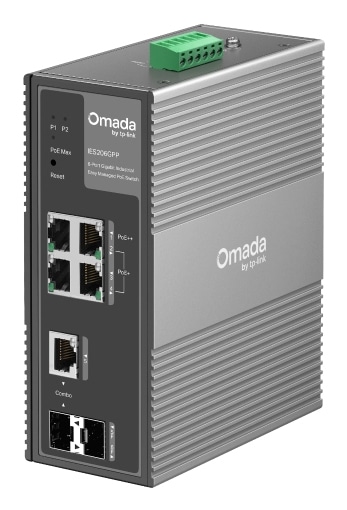 TP-Link IES206GPP netwerk-switch Managed Gigabit Ethernet (10/100/1000) Power over Ethernet (PoE) Zwart