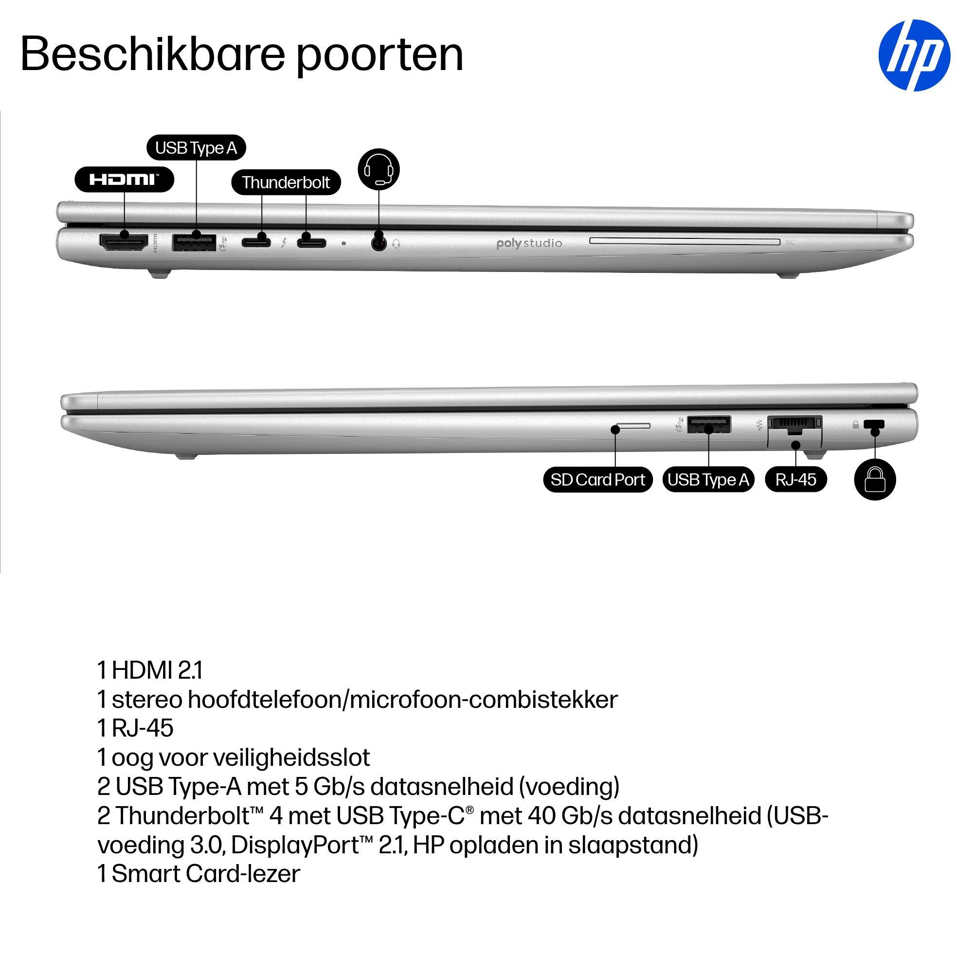 HP EliteBook 6 G1i 16 (AI PC) UMA Ultra7 255U 16.0 WUXGA UWVA 300 5MP IR 60Hz bnt Panel 16GB (1x16GB) DDR5 5600 SODIMM512GB PCIe NVMe Value W11p64 1 Yr Warran QWERTZ - Afbeelding 5