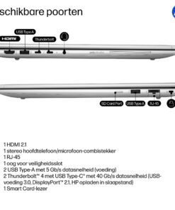 HP EliteBook 6 G1i 16 (AI PC) UMA Ultra5 225U 16.0 WUXGA UWVA 300 5MP IR 60Hz bnt Panel 16GB (1x16GB) DDR5 5600 SODIMM512GB PCIe NVMe Value W11p64 QWERTZ Laptop - Afbeelding 5