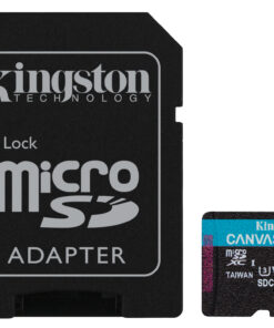 Kingston Technology 64GB microSDXC Canvas Go! Plus Gen4 200MB/s A2 U3 V30 kaart + adapter