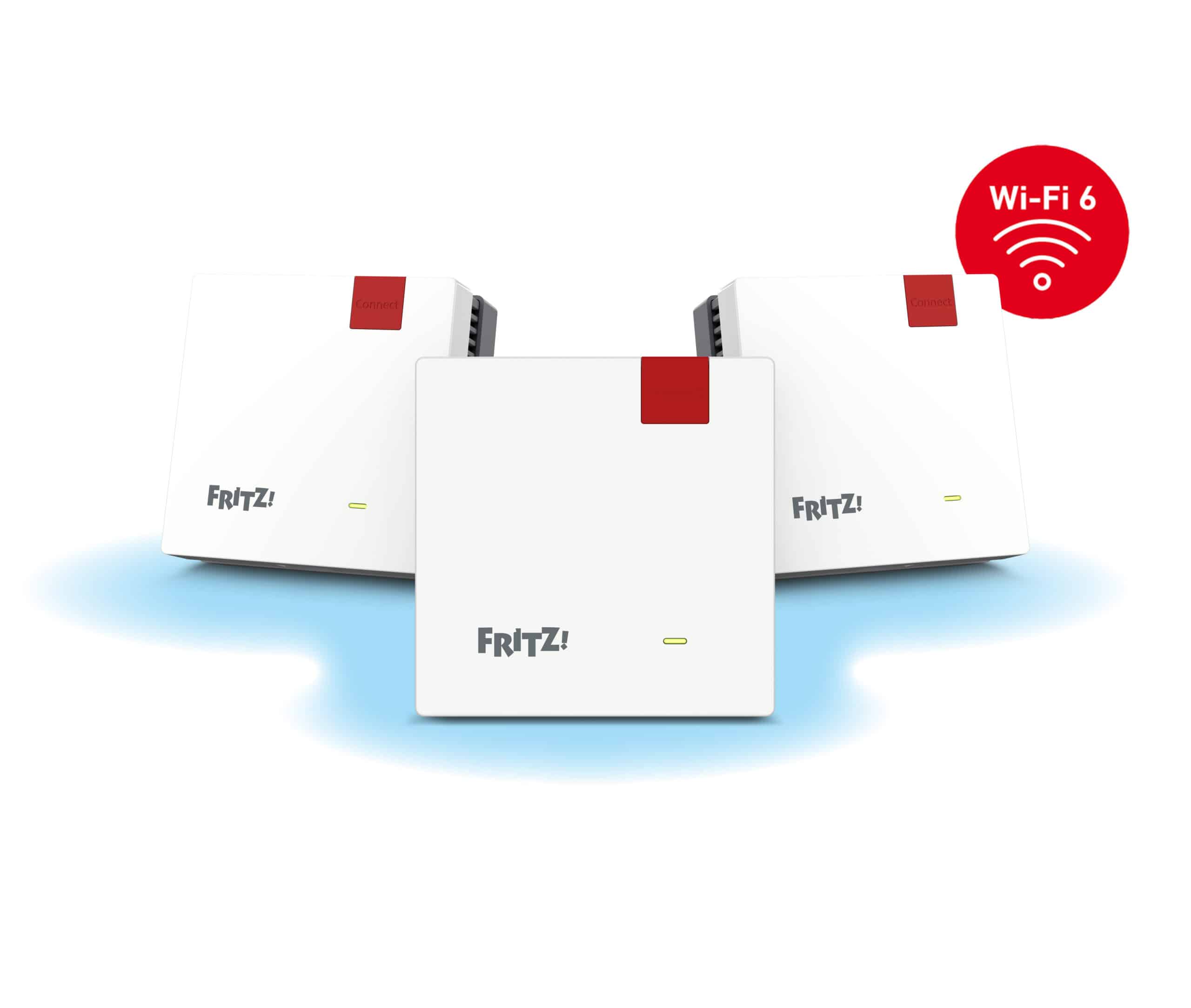 Mesh Set FRITZMESH SET 1600 3-PACK EDITION INTERNATIONAL Dual-band (2.4 GHz / 5 GHz) Wi-Fi 6 (802.11ax) Rood, Wit Intern - Afbeelding 4