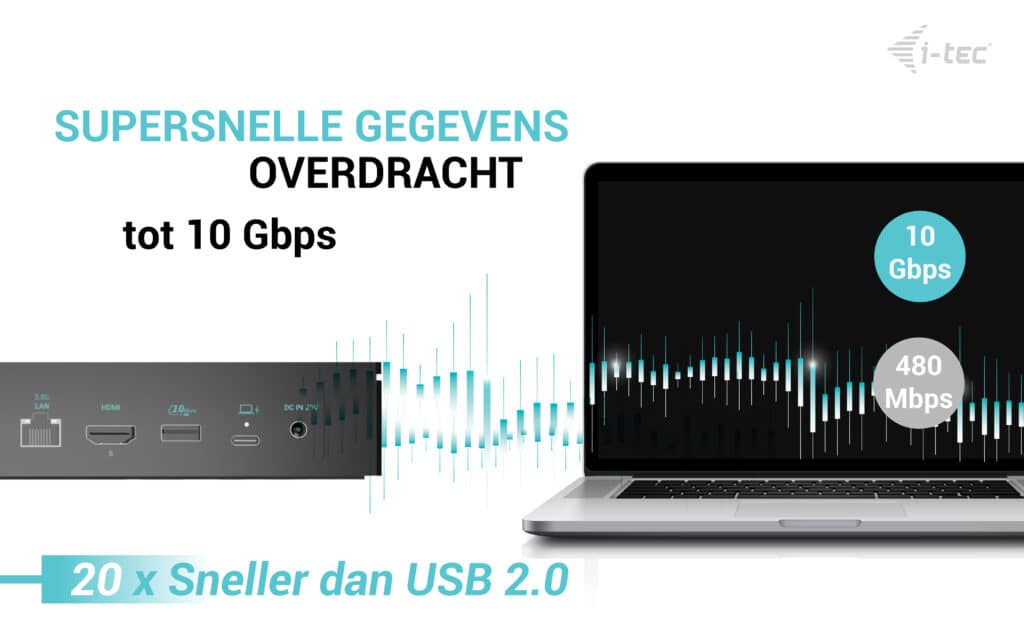 i-tec Universal 5x 4K/60Hz Display Docking Station + Power Delivery 100W - Afbeelding 7