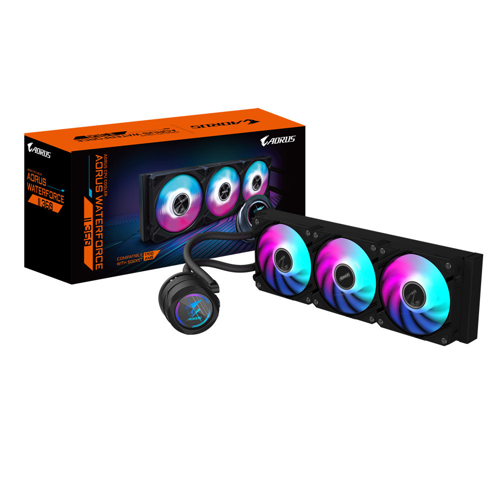 GIGABYTE AORUS WATERFORCE II 360 Processor Alles-in-één vloeistofkoeler 12 cm Zwart
