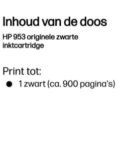 HP 953 originele zwarte inktcartridge - Afbeelding 2