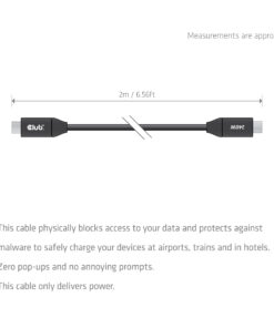 CLUB3D USB-C veilige kabel 240W zonder dataoverdracht 2m/6,56ft - Afbeelding 3