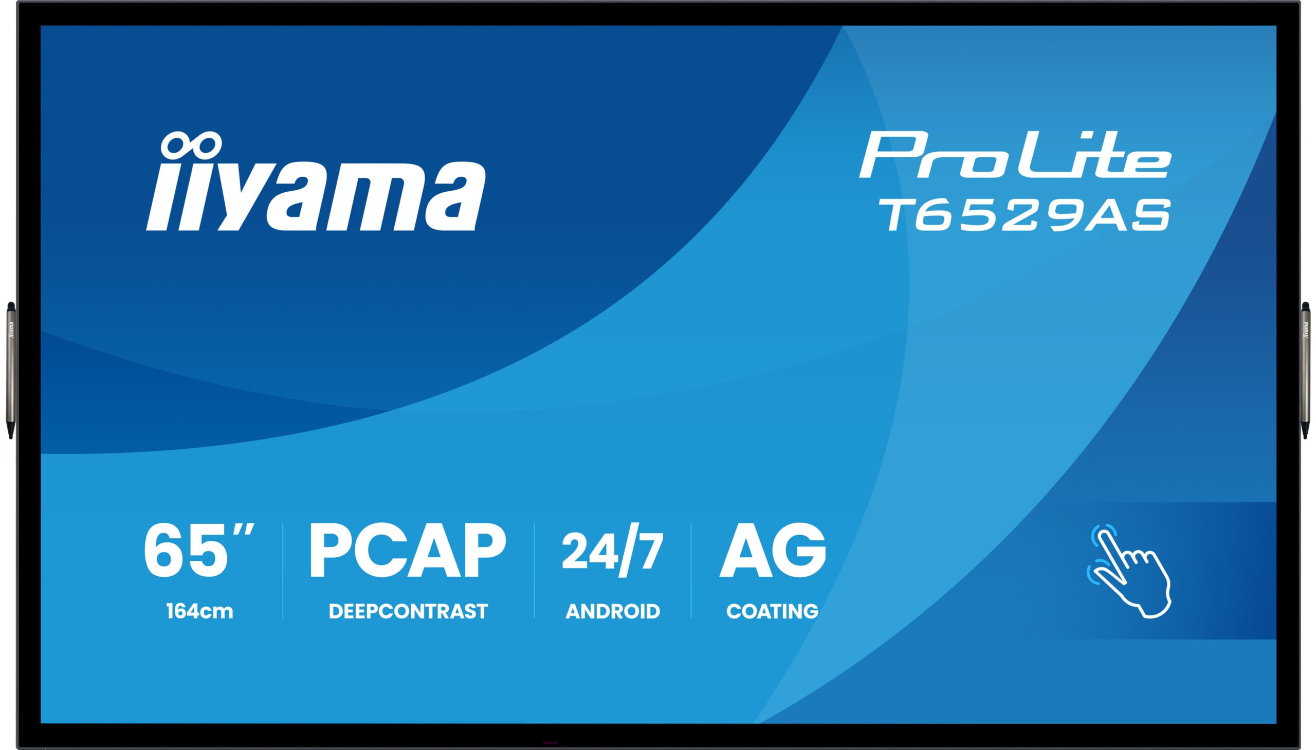 iiyama T6529AS-B1AG beeldkrant Kiosk-ontwerp 163,8 cm (64.5") LED Wifi 420 cd/m² 4K Ultra HD Zwart Touchscreen Type processor Android 24/7 - Afbeelding 3