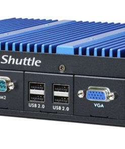 Shuttle BPCAL02-i3XA industrial Box-PC, Core i3-1215U , 8GB RAM, 128GB M.2 SSD, 2x LAN, 3x COM, 1xHDMI,1xVGA, 8x USB, DC input 9-36V, ventilatorloos , 24/7 permanent gebruik