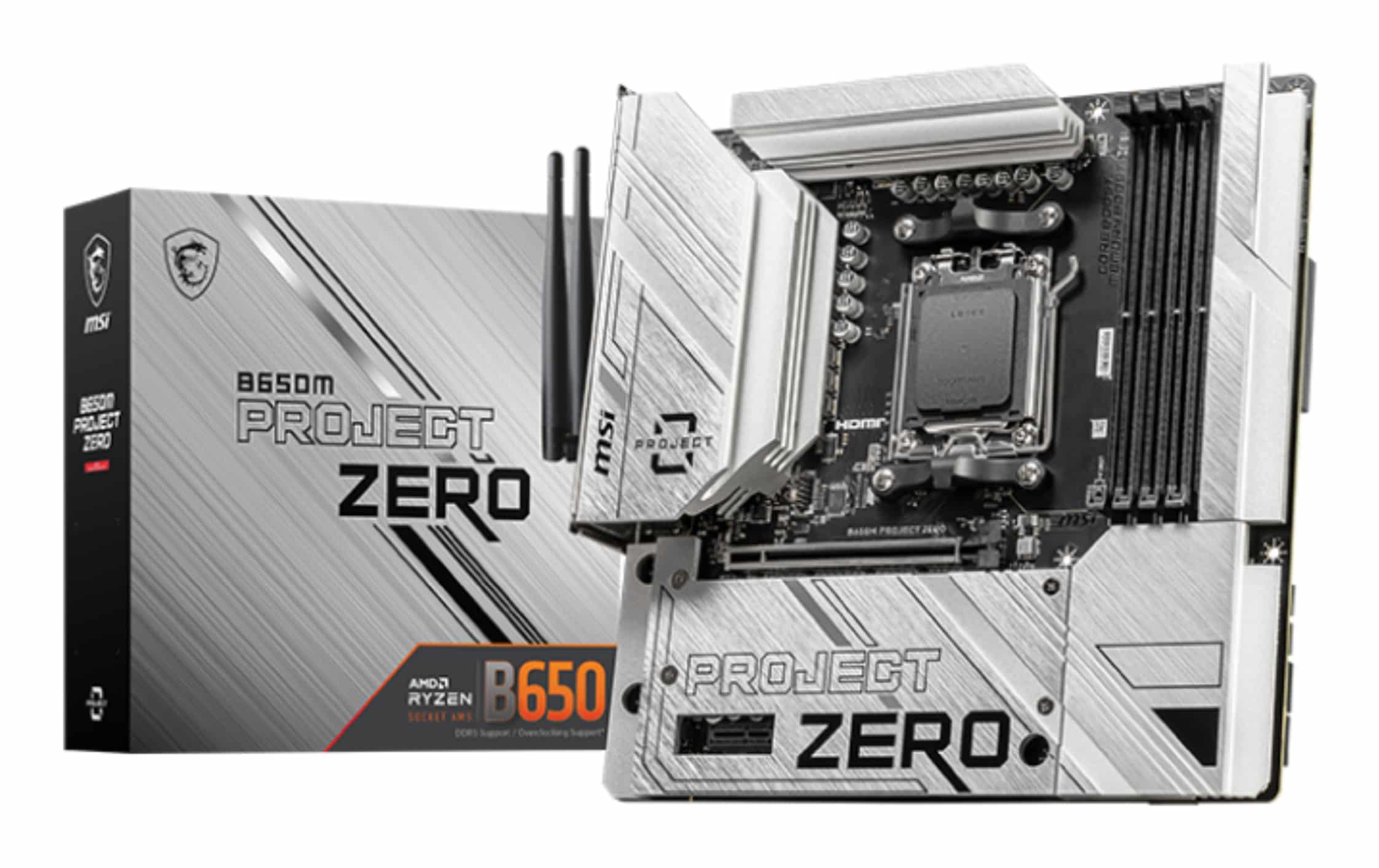MSI B650M PROJECT ZERO moederbord AMD B650 Socket AM5 micro ATX