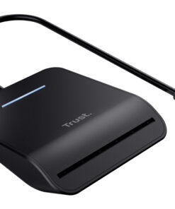Trust Primo Smartcard Reader - Smartcardlezer – USB en USB-C aansluiting – Compact ontwerp – Zwart