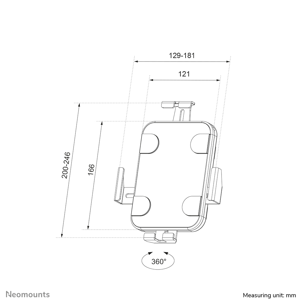 Neomounts WL15-625WH1 lockable universal Wall Mountable Tablet Casing for most tablets - Afbeelding 3