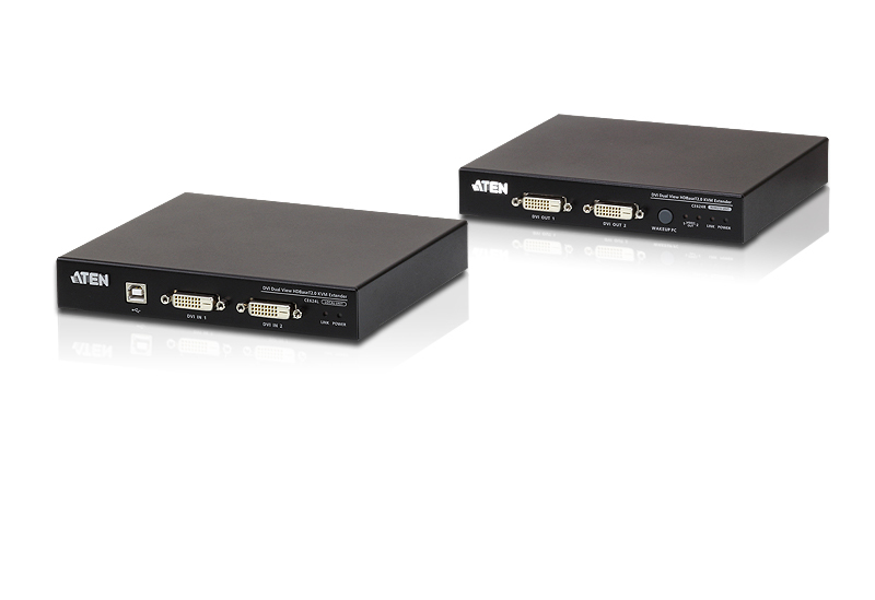 ATEN USB DVI Dubbelvoudige Weergave HDBaseT™ 2,0 KVM Verlenger (1920 x 1200@100 m)