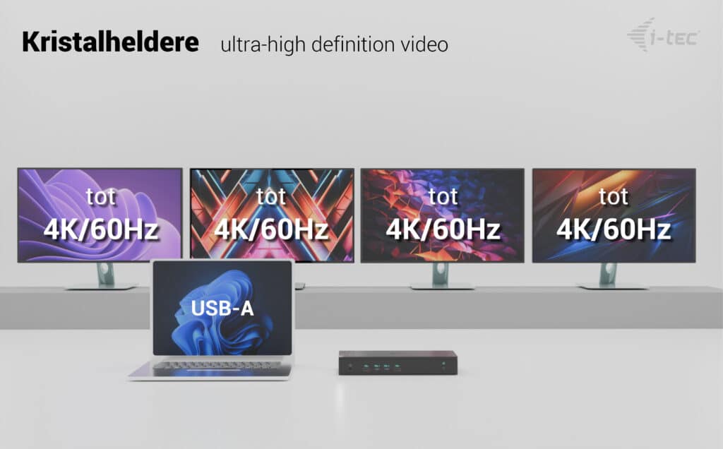 i-tec Universal 5x 4K/60Hz Display Docking Station + Power Delivery 100W - Afbeelding 5