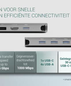 i-tec USB-C Metal Nano 3x Display (DP, HDMI and VGA) Docking Station + Power Delivery 100 W - Afbeelding 2
