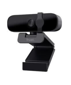 Trust Tanor Full HD Webcam – webcam – Full HD webcam met privacy‑cover – geïntegreerde microfoon – zwart