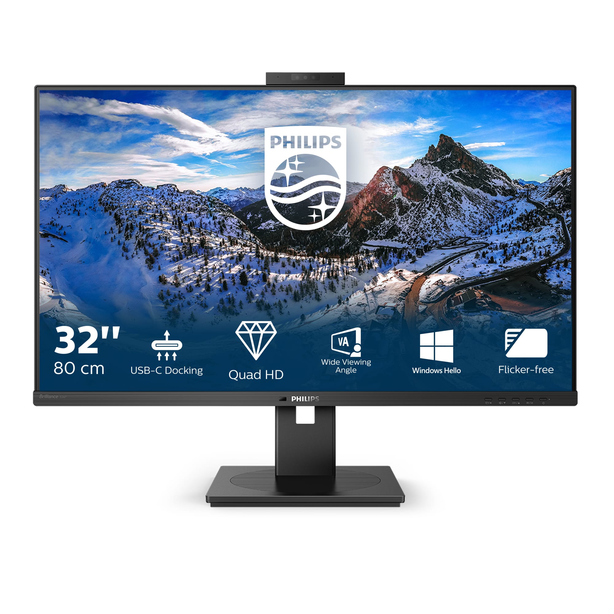 Philips P Line 326P1H/00 computer monitor 80 cm (31.5") 2560 x 1440 Pixels Quad HD LED Zwart