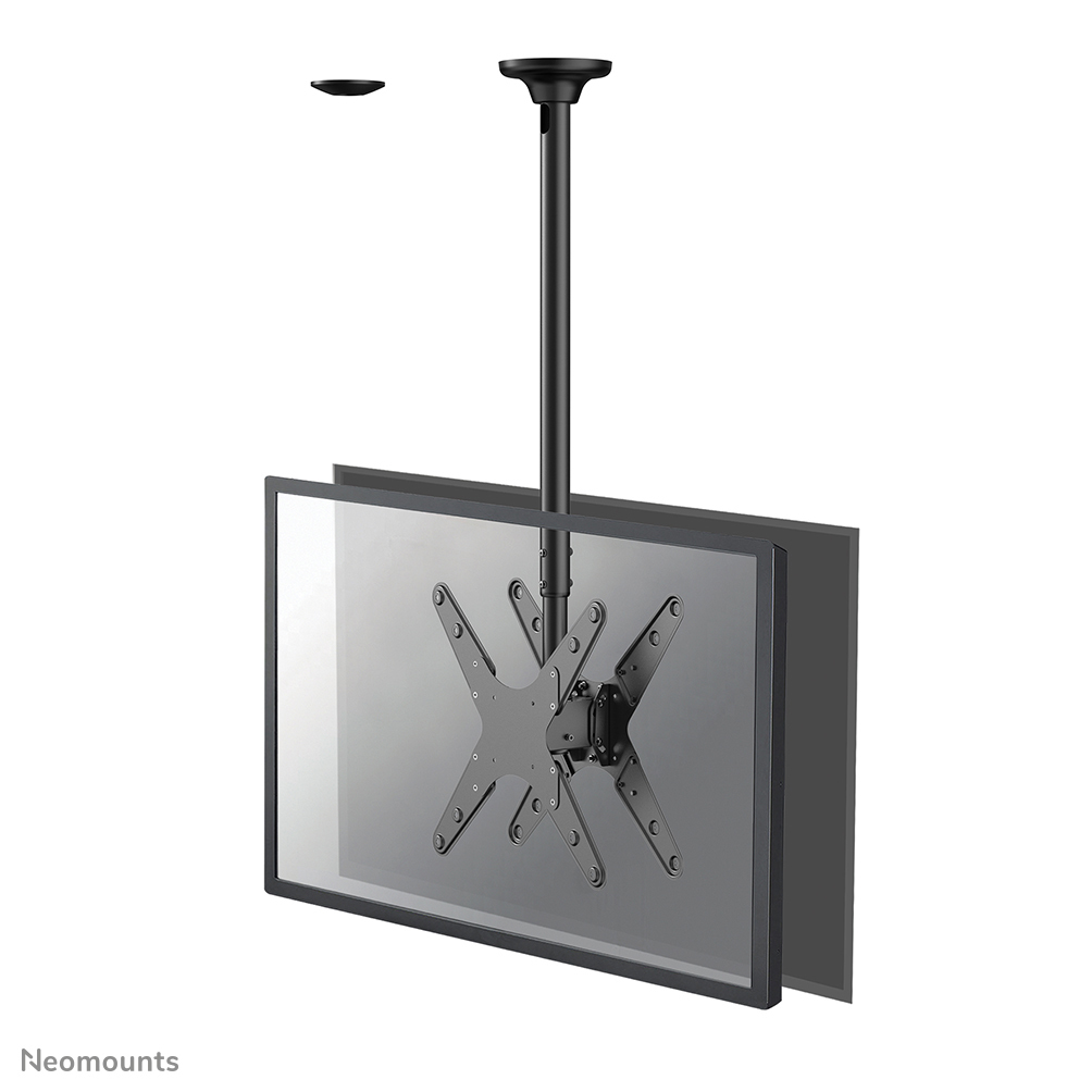 Neomounts FPMA-C340DBLACK Dual monitor/TV-beugel plafond 32-75" - h 106-156 cm