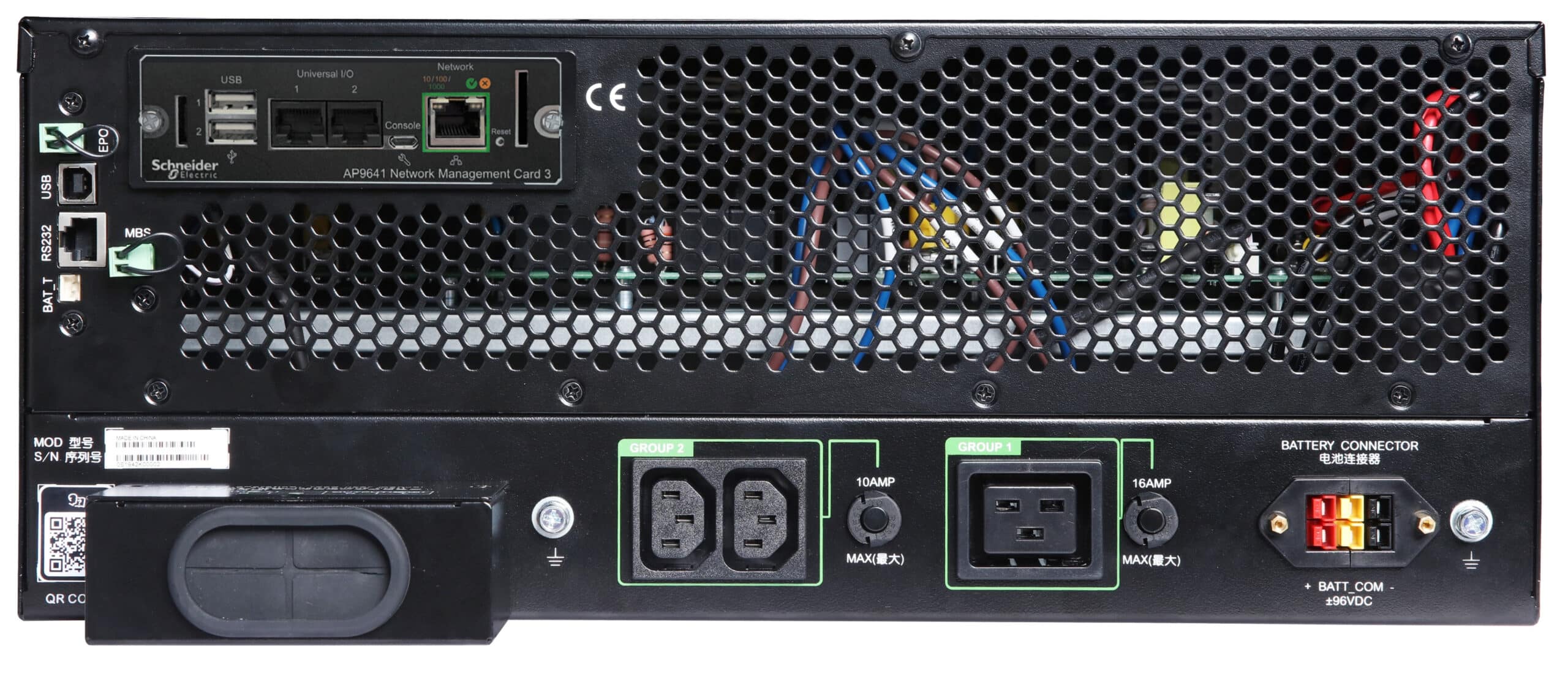 APC Smart-UPS On-Line SRTG6KXLI Noodstroomvoeding, 6000VA/W, 230V hardwired in&uit, 2x C19, 1x C13, NMC Stekkerdoos - Afbeelding 4