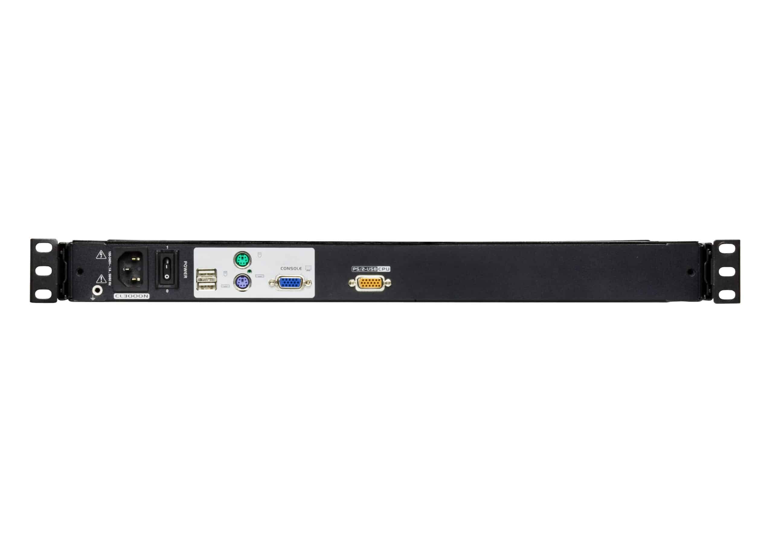 ATEN CL3000N rack console 48,3 cm (19") 1280 x 1024 Pixels Metaal, Kunststof Zwart 1U - Afbeelding 3