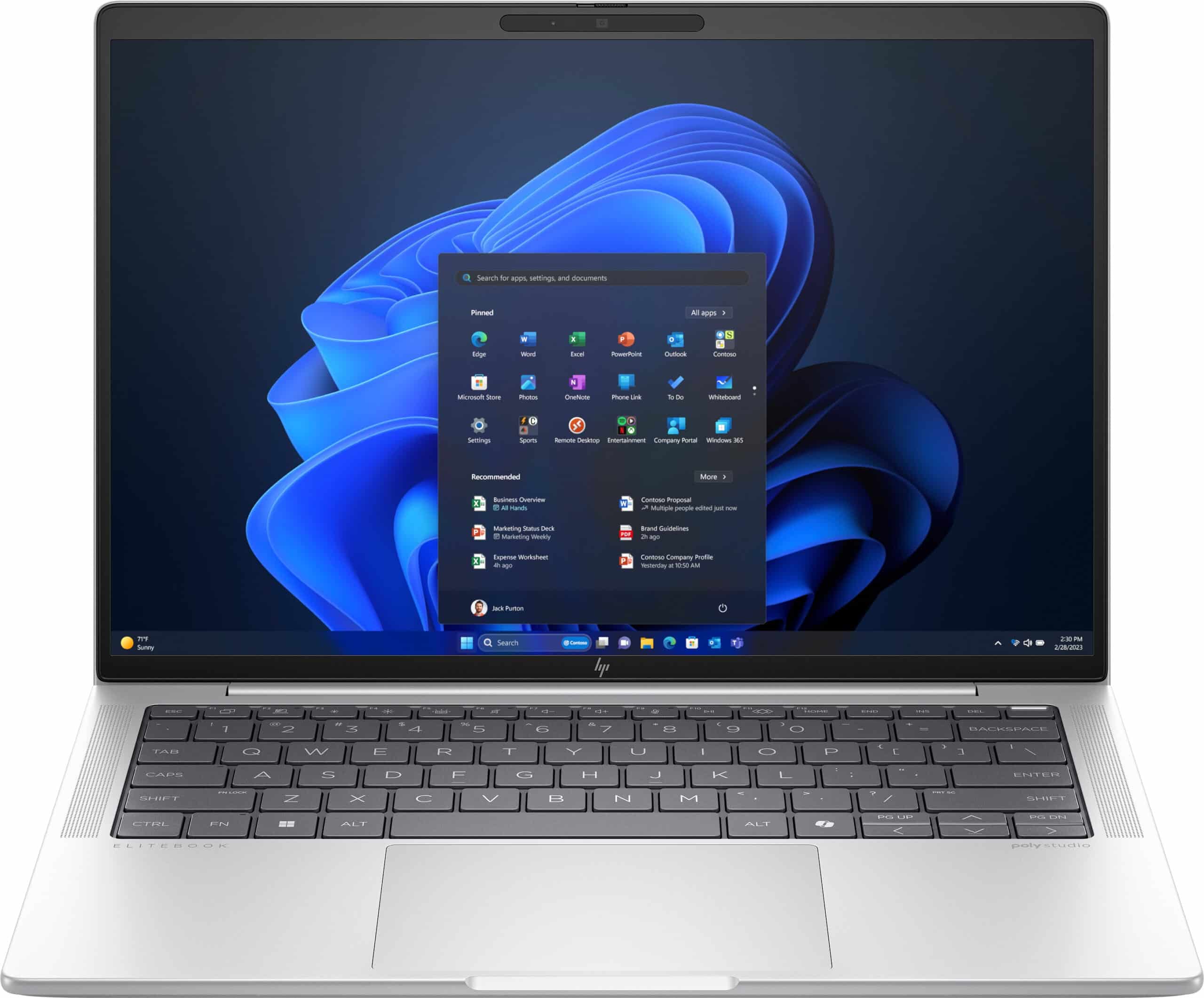 HP EliteBook 1040 G11 Intel Core Ultra 5 125H Laptop 35,6 cm (14") WUXGA 32 GB LPDDR5x-SDRAM 512 GB SSD Wi-Fi 6E (802.11ax) Windows 11 Pro AI PC Zilver - Afbeelding 7
