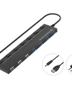 Conceptronic HUBBIES09BP interface hub USB 3.2 Gen 1 (3.1 Gen 1) Type-A 5000 Mbit/s Zwart