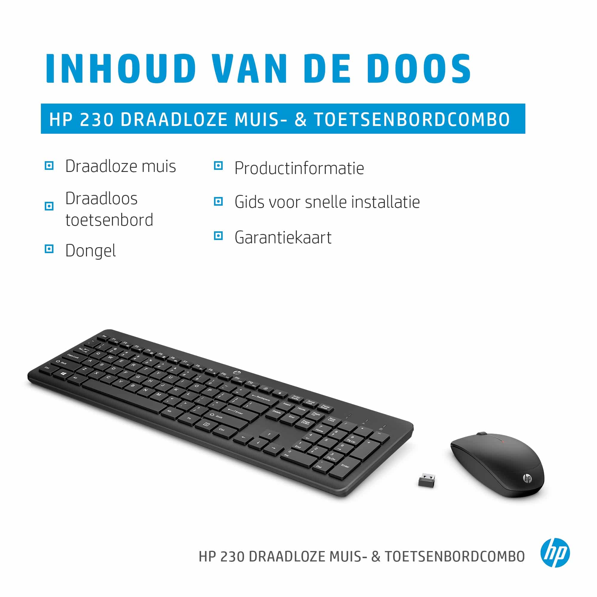 HP 230 draadloze muis- en toetsenbordcombo - Afbeelding 2