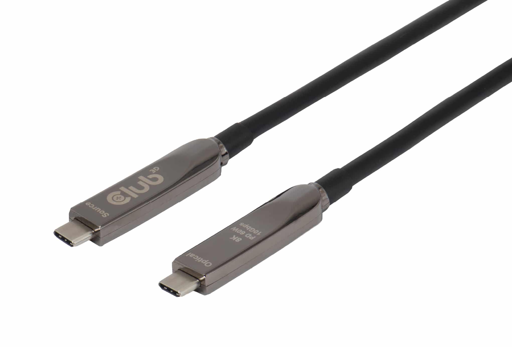 CLUB3D 15M Full-Feature USB-C Cable / 49.21ft 8K60Hz 10Gbps 60W