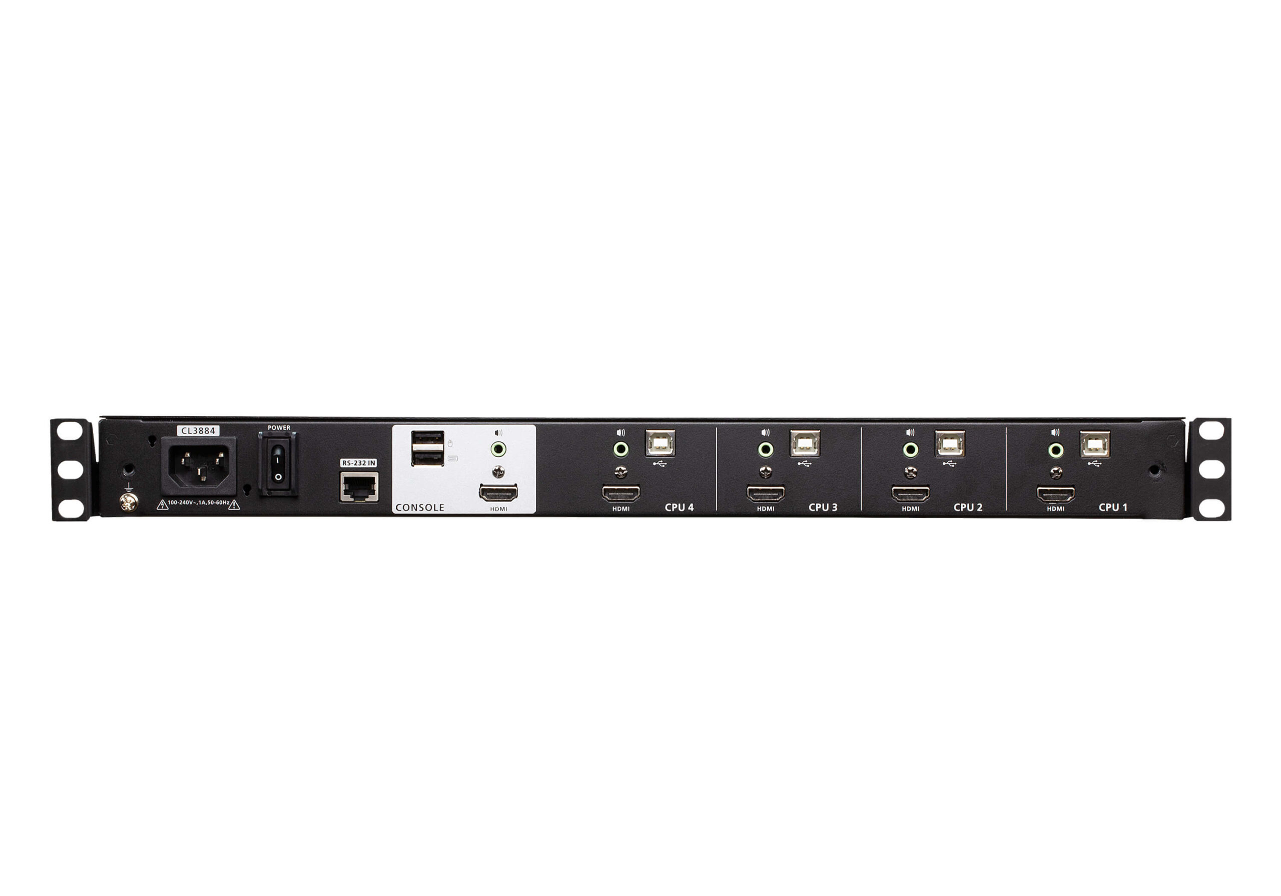 ATEN 4-poorts USB HDMI Meervoudige weergave dubbele rail breedbeeld LCD KVM-schakelaar - Afbeelding 6