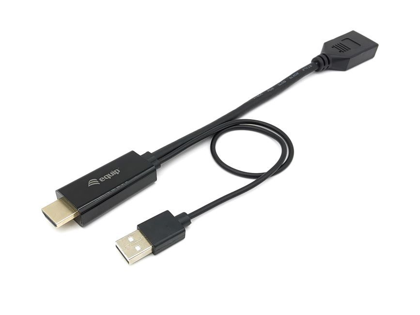 Equip 119039 video kabel adapter 0,15 m HDMI Type A (Standaard) DisplayPort Zwart - Afbeelding 2