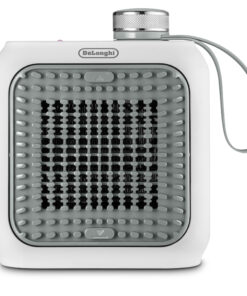 De’Longhi HFX10B03.GR electrische verwarming Binnen Grijs, Wit 350 W Ventilator elektrisch verwarmingstoestel