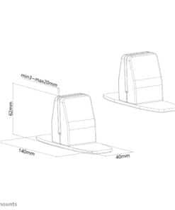 Neomounts NS-CLMPSTANDBLACK Bureauklemmen set (2 st) - max 8 kg