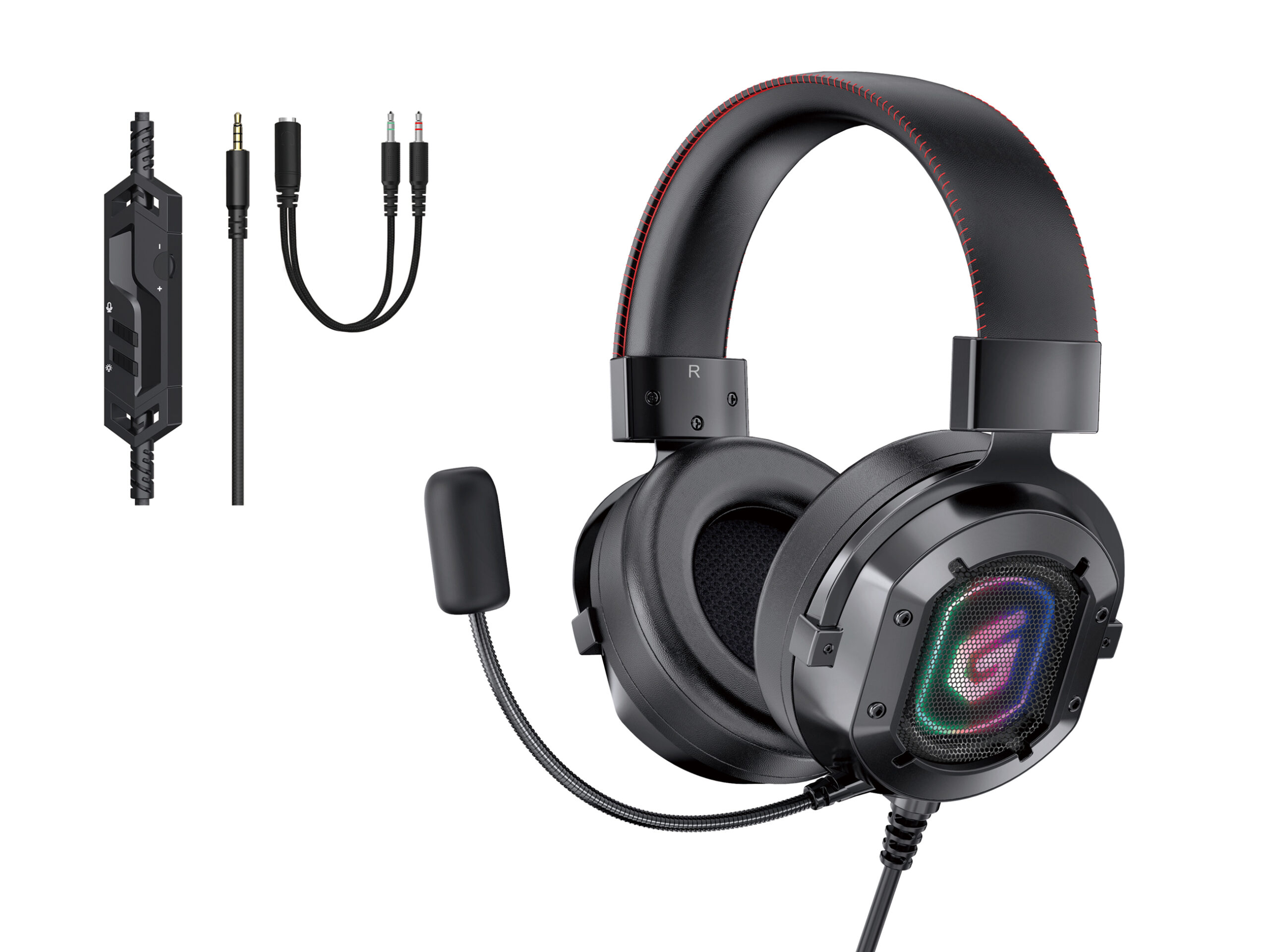Conceptronic ATHAN03B hoofdtelefoon/headset Bedraad Hoofdband Gamen Zwart