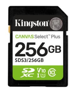 Kingston Technology 256GB SDXC Canvas Select Plus Gen3 150MB/s C10 UHS-I U1 V10