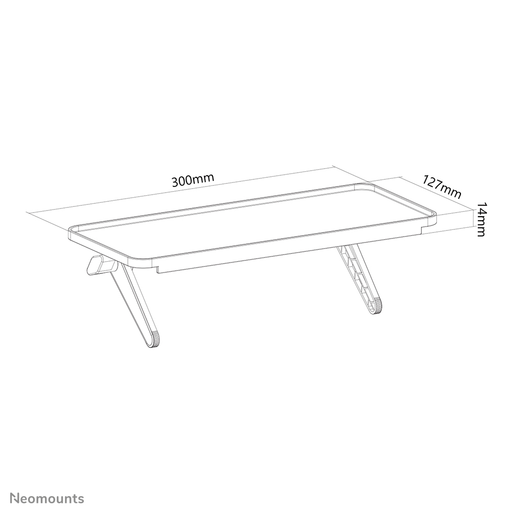 Neomounts AWL28-220BL1 Universal Multimedia/Camera Shelf - 30cm wide