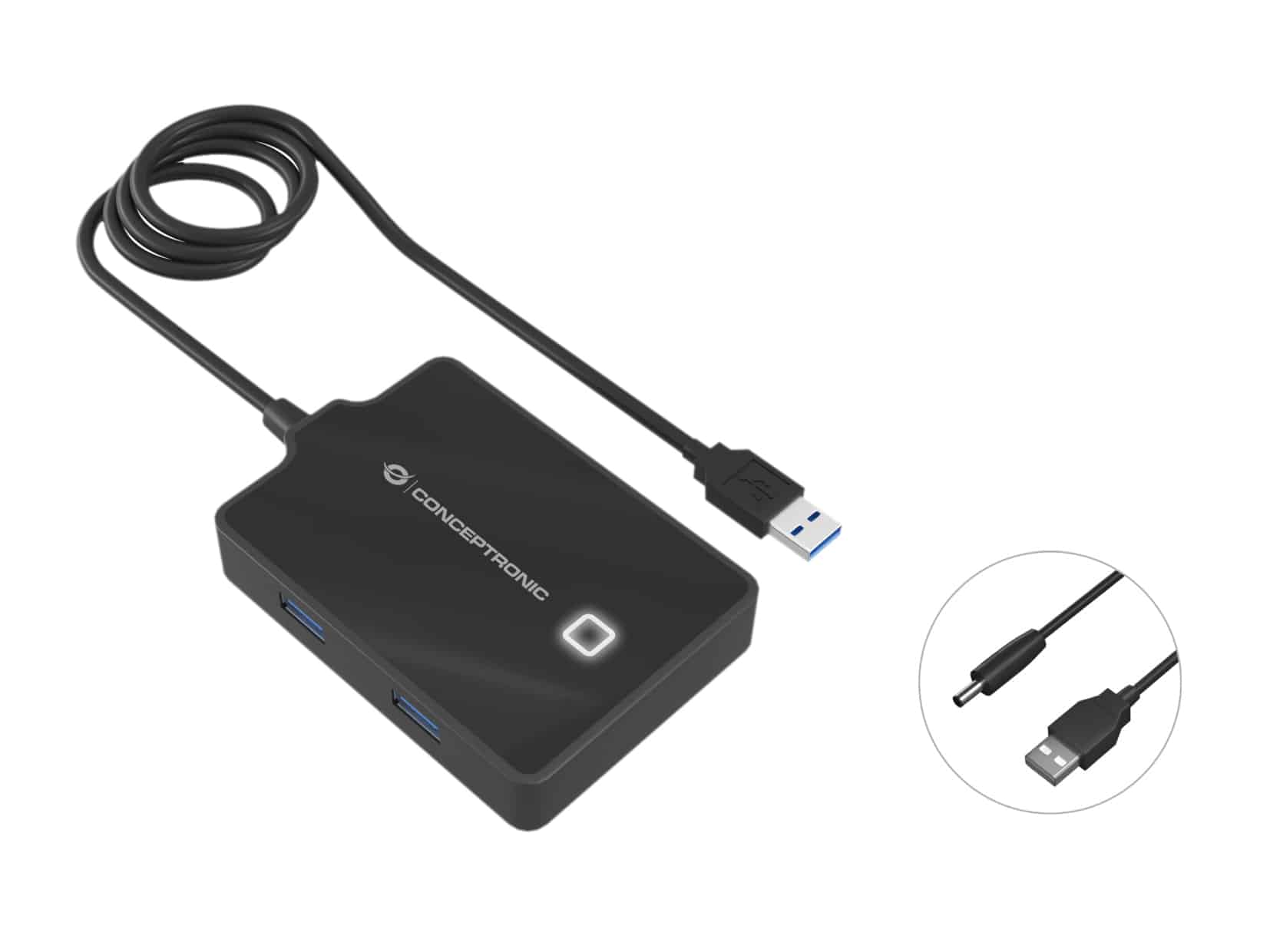 Conceptronic HUBBIES11B laptop dock & poortreplicator USB 3.2 Gen 1 (3.1 Gen 1) Type-A Zwart - Afbeelding 4