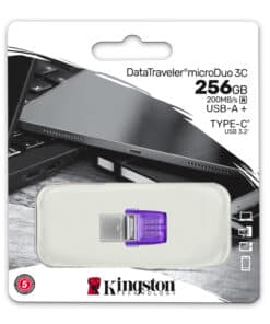 Kingston Technology DataTraveler 256GB microDuo 3C 200 MB/s dubbele USB-A + USB-C - Afbeelding 5