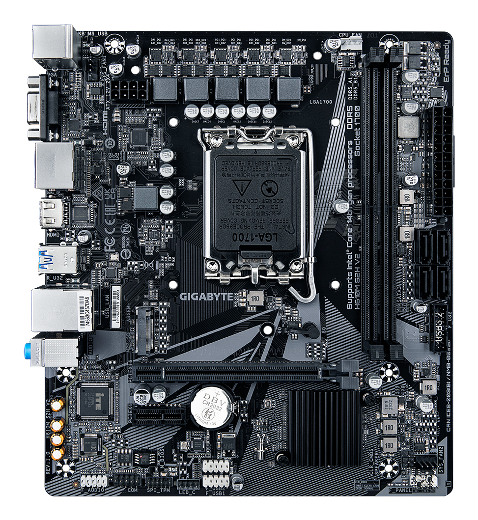GIGABYTE H610M S2H V2 moederbord Intel H610 Express LGA 1700 micro ATX - Afbeelding 2
