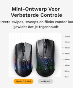 Glorious Gaming Model O 2 Mini Wireless muis Gamen Rechtshandig RF-draadloos + Bluetooth Optisch 26000 DPI - Afbeelding 3