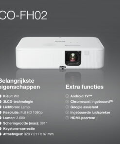 Epson CO-FH02 Smart Full HD-projector, 3000 lumen, scherm van maximaal 391 inch - Afbeelding 7
