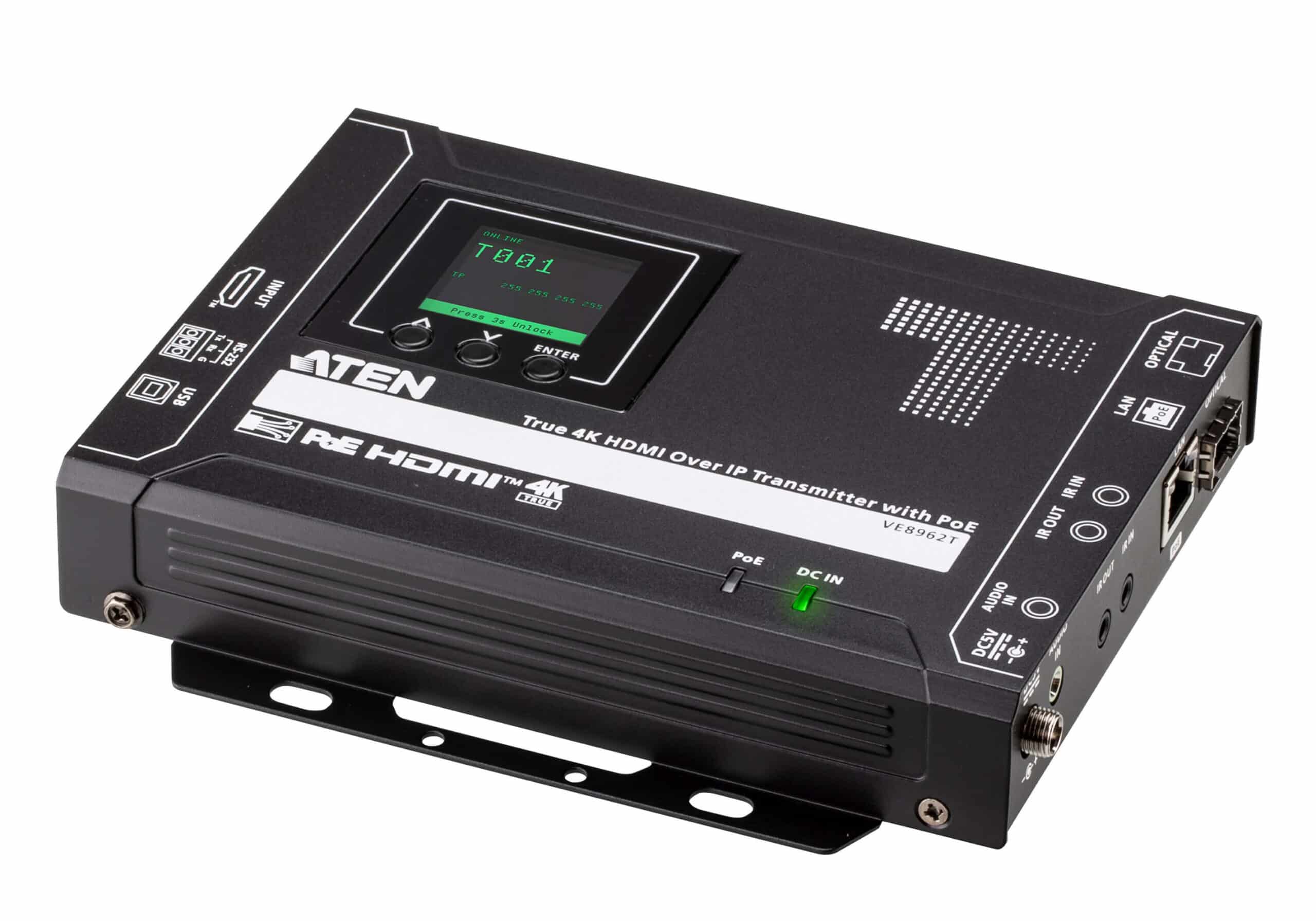 ATEN Echte True 4K HDMI over IP-zender met PoE