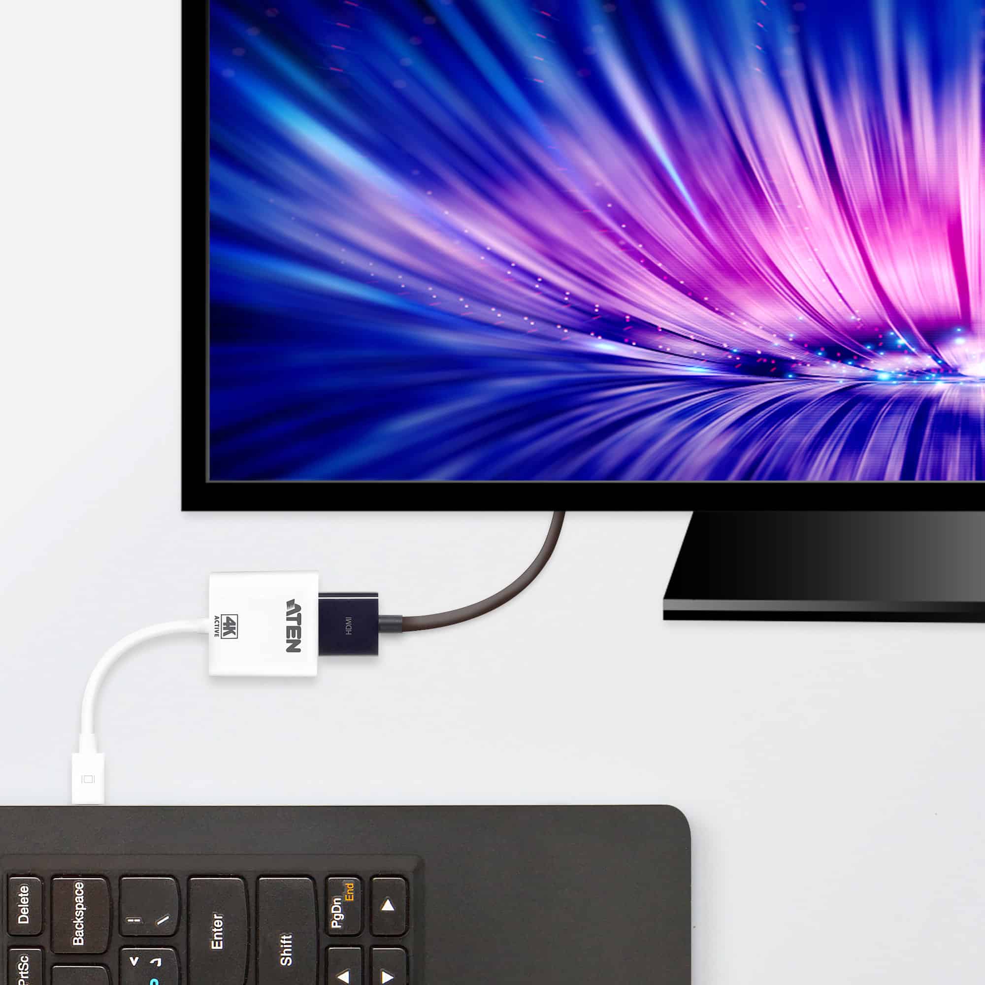 ATEN Mini DisplayPort naar 4K HDMI actieve adapter