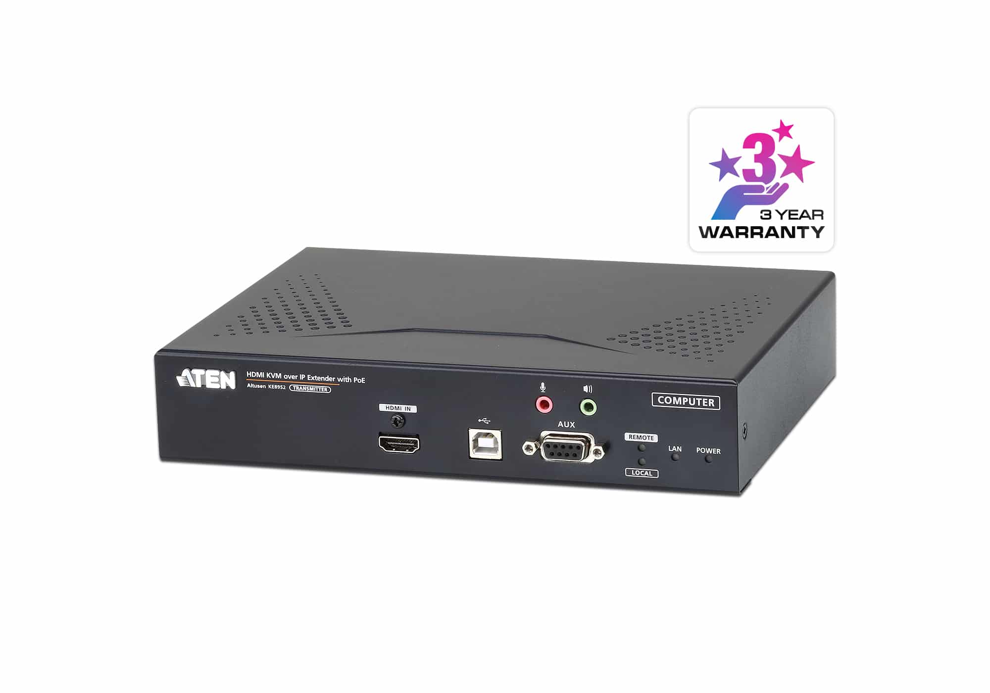 ATEN 4K HDMI enkel display KVM Over IP-zender met PoE