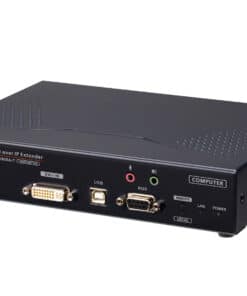 ATEN DVI-I KVM met één weergave via IP-zender met internettoegang