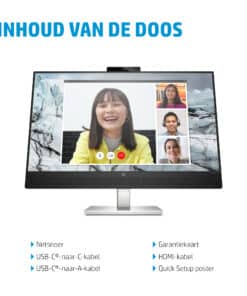HP E-Series E27m G4 QHD USB-C conferentiemonitor - Afbeelding 5