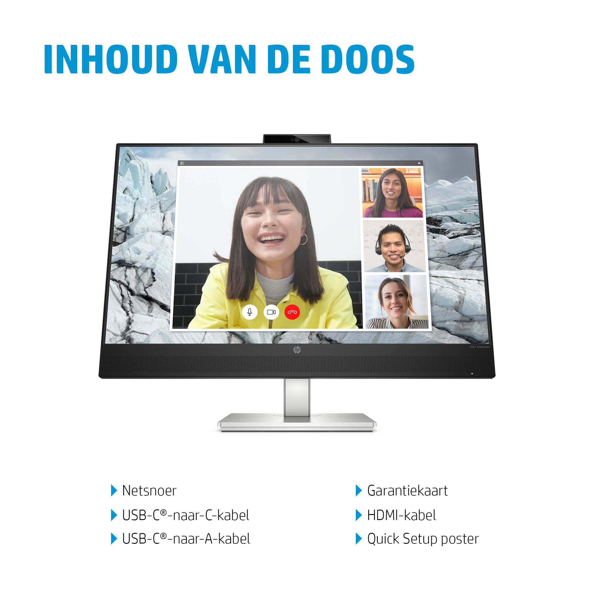 HP E-Series E27m G4 QHD USB-C conferentiemonitor - Afbeelding 5