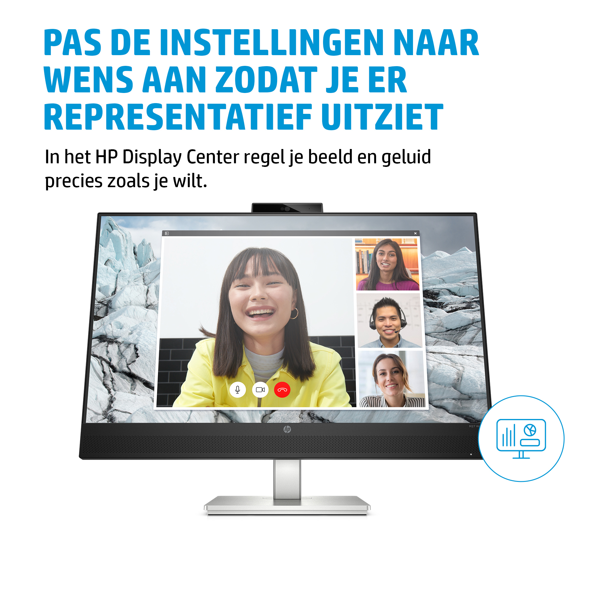 HP E-Series E27m G4 QHD USB-C conferentiemonitor - Afbeelding 2