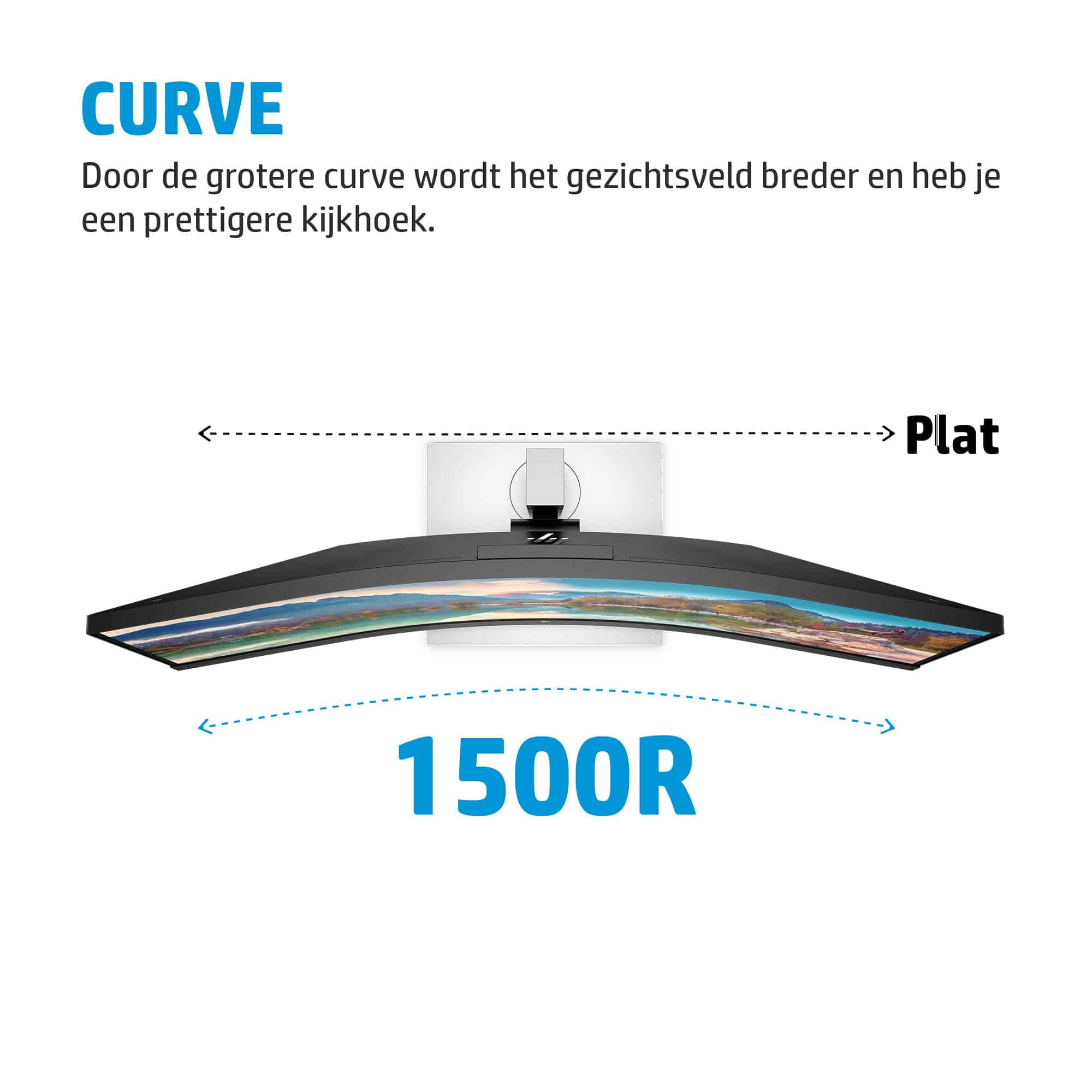 HP E34m G4 WQHD Curved USB-C conferentiemonitor - Afbeelding 7