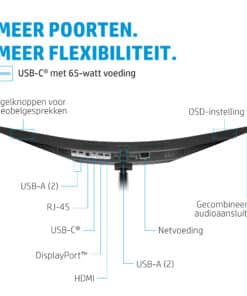 HP E34m G4 WQHD Curved USB-C conferentiemonitor - Afbeelding 2